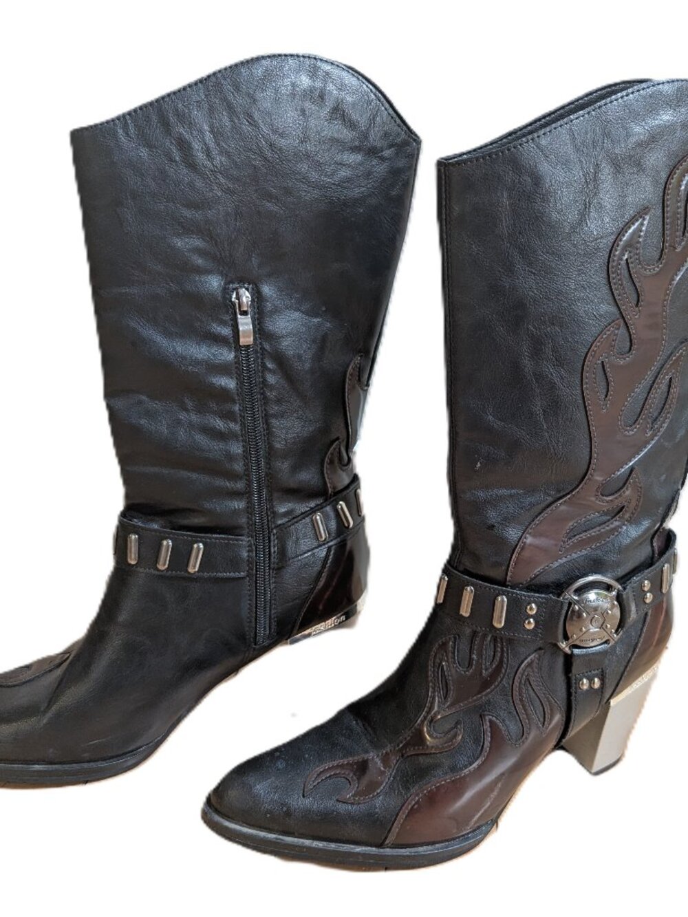 Women's Gothic Fashion Cowboy Boots - Size 7.5